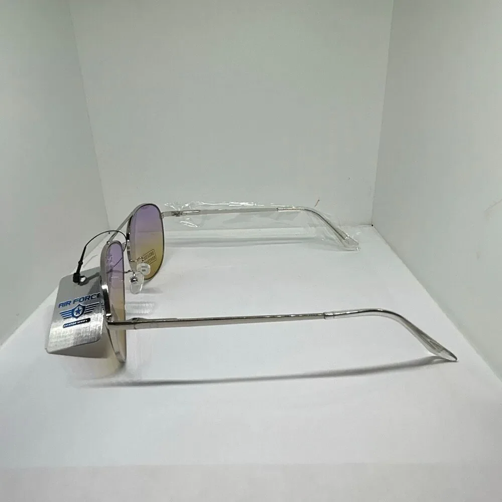 Air Force Aviator Sunglasses Purple Gold Gradient UV400 Classic Style